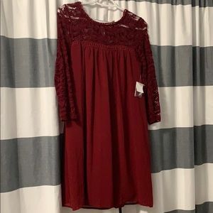 Burgundy dress